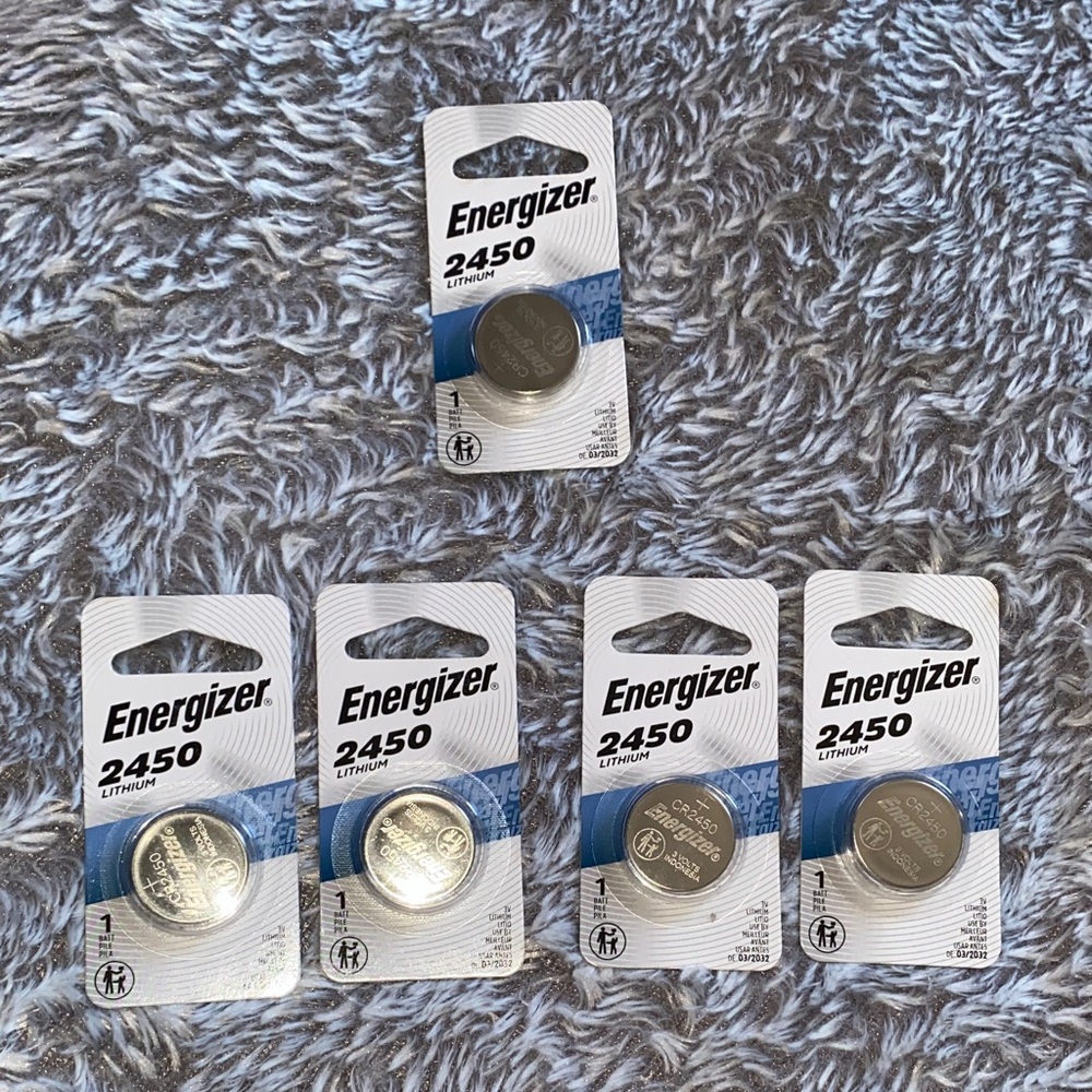 Energizer Silver Lithium Coin Batteries cr2450 5 Packs